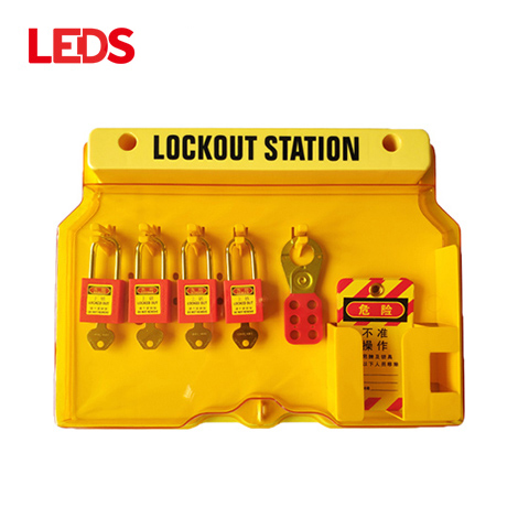 One of Hottest for Loto Valve Lockout Kit – 4-Lock Covered Station – Ledi