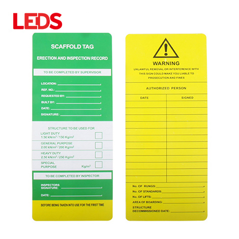 China New Product  Lockout Tag Out Tags - Scaffolding Green Tag – Ledi
